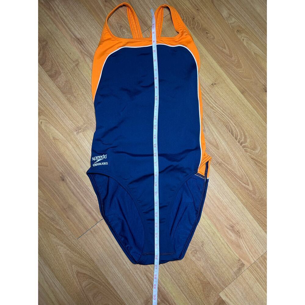 Speedo Endurance+ Poly Eclipse Splice Geoback one-piece swimsuit 10/36 L Navy - Picture 4 of 8